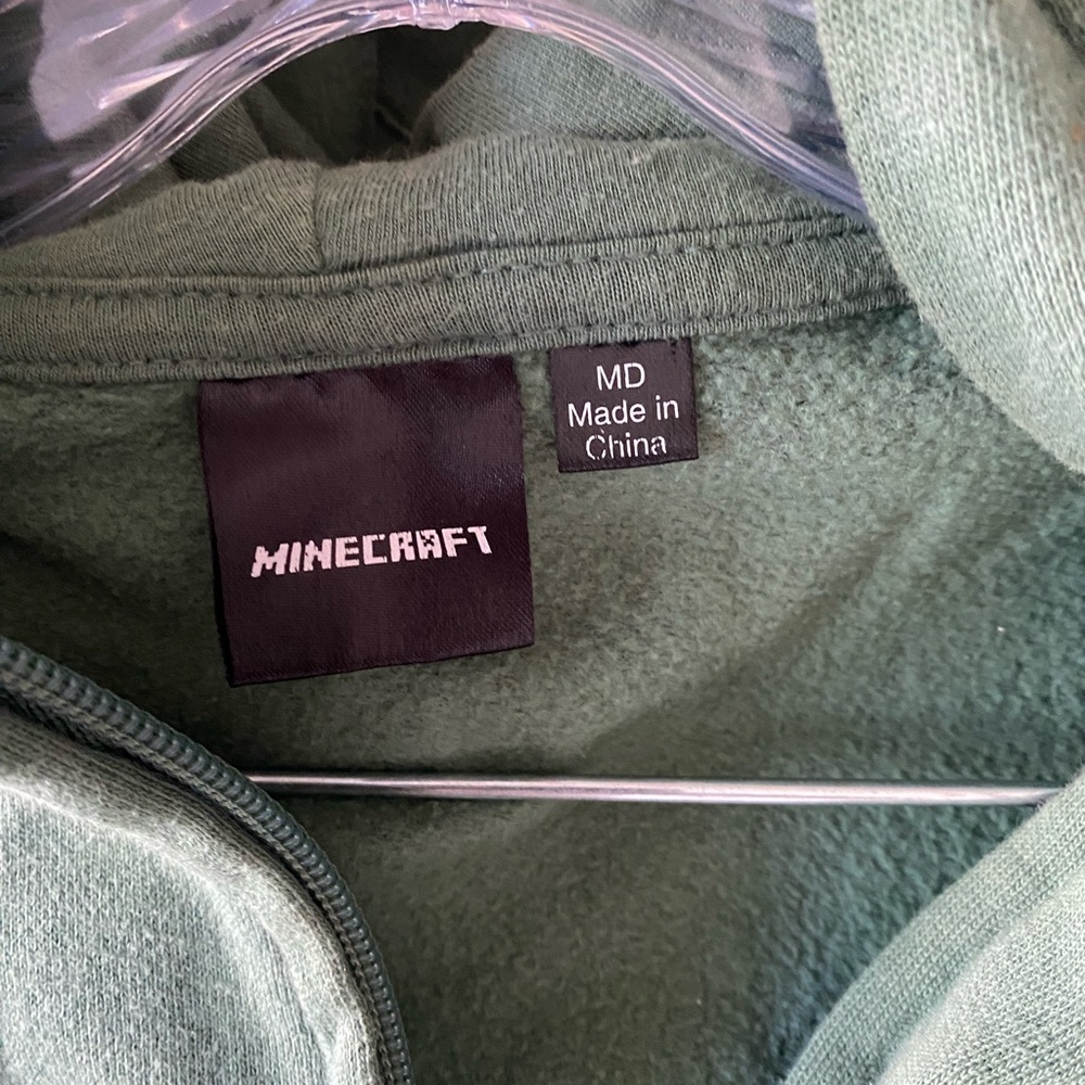 Minecraft Kids Green Zip-Up Hoodie - Picture 3 of 3